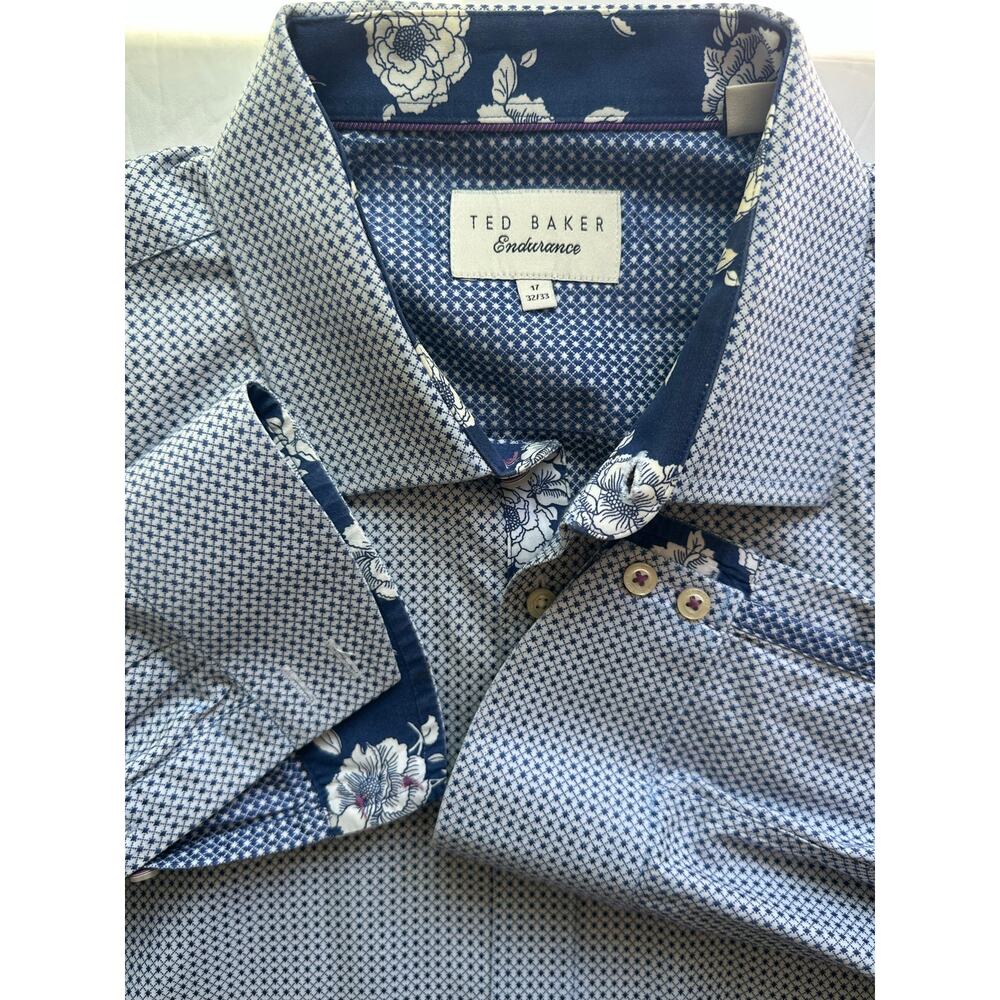 Ted Baker Endurance Long Sleeve Button Down Shirt- Size 17 32/33
